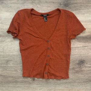 Forever 21 Cropped V-Neck